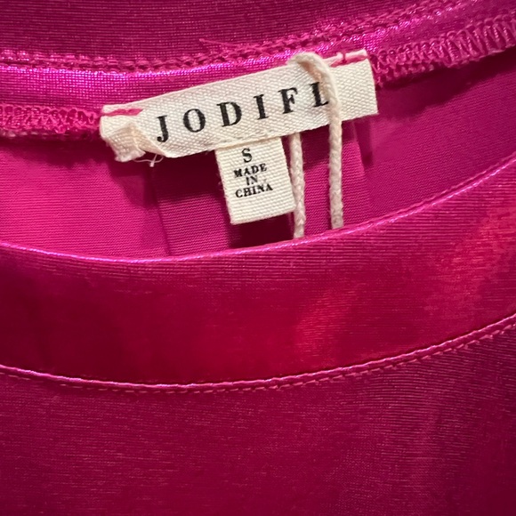 NWT 💖 Jodifl Shimmering Holiday Pink Women's Top - Picture 2 of 4